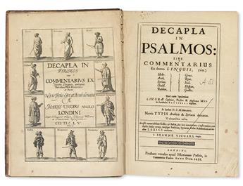 VICCARS, JOHN. Decapla in Psalmos.  1655